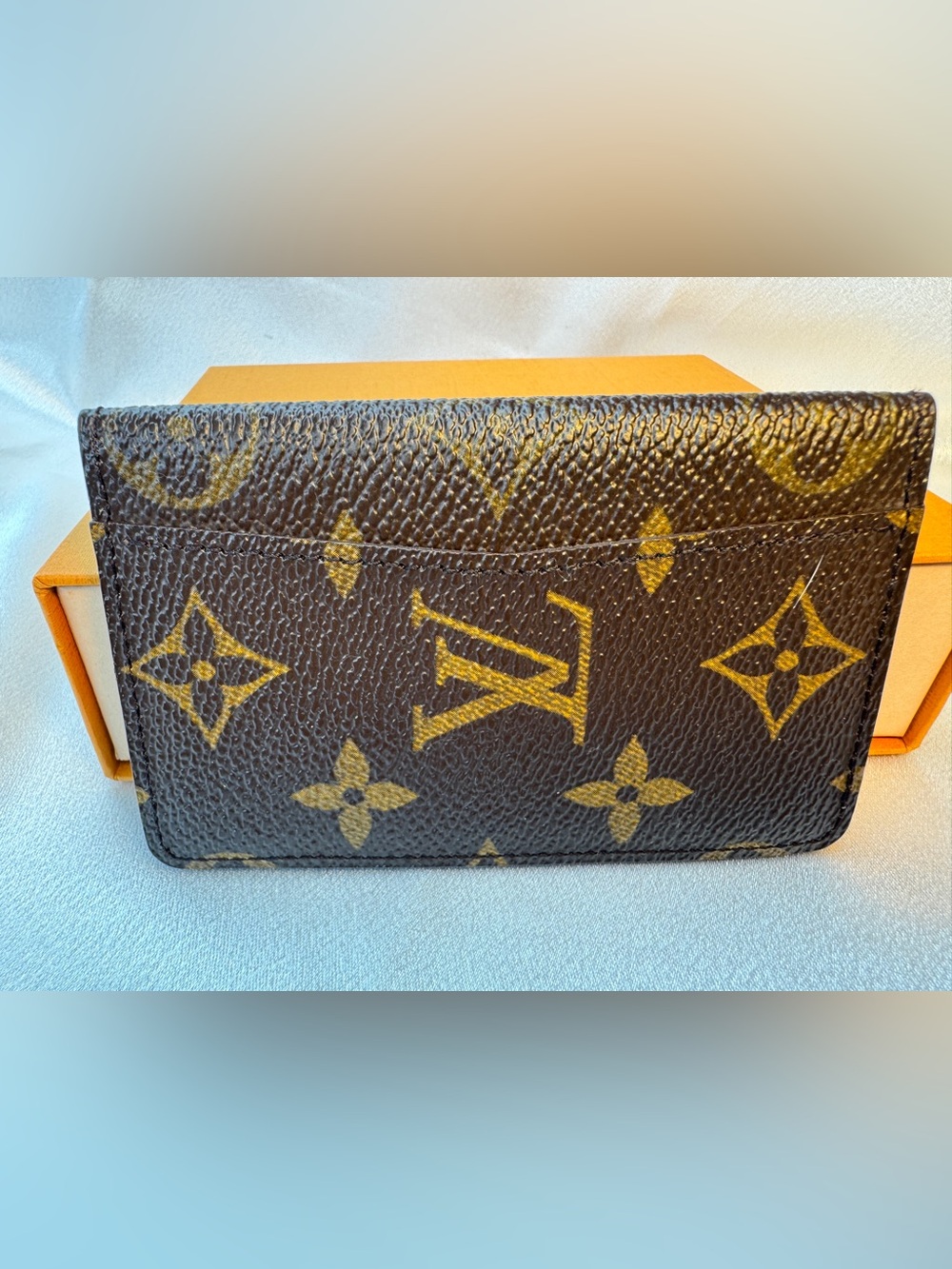 Louis Vuitton LV Monogram Card Case in Brown and Gold Monogram Unisex